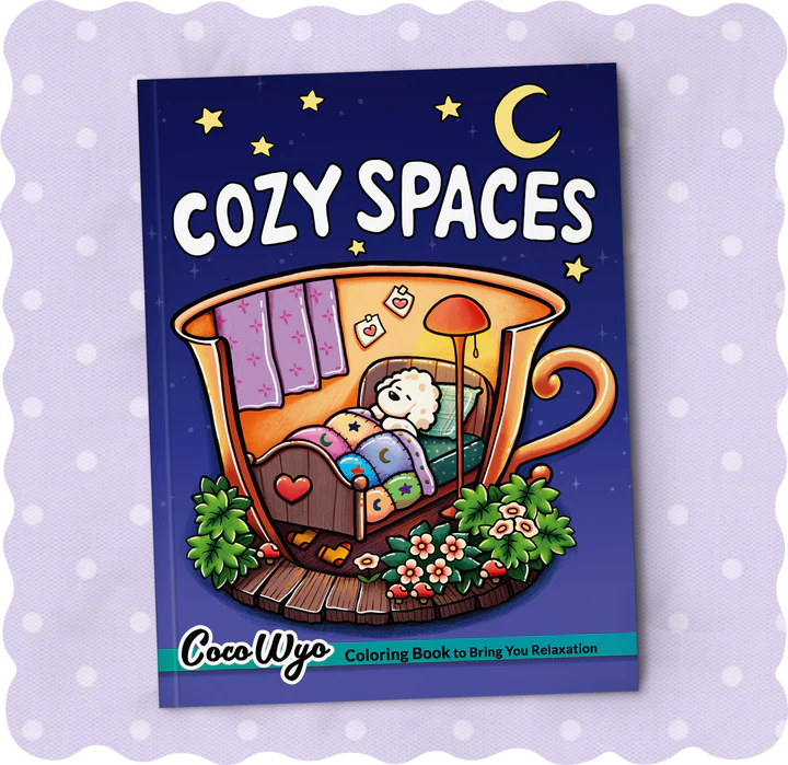 Cozy Spaces Coloring Book