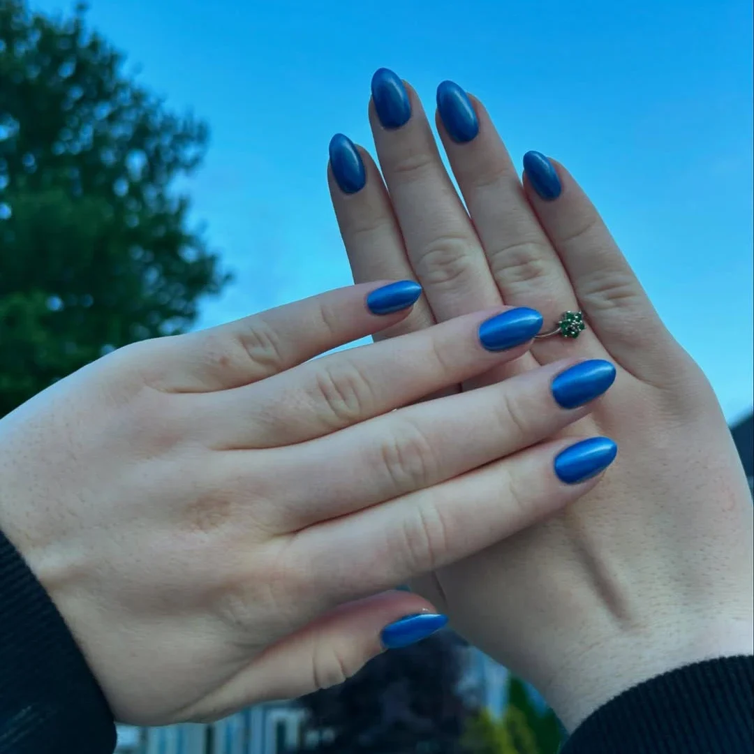 14+ Classy and Chic Blue Nails Ideas to Copy This Year 7 Cobalt Blue Chrome Nails