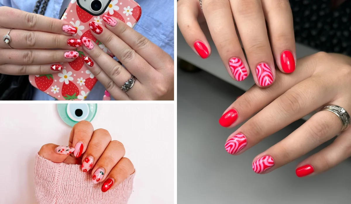 Unique Red and Pink Nail Design Ideas